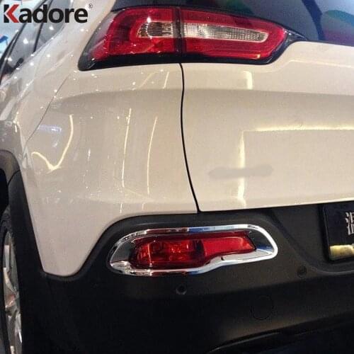 Chrome Rear Fog Light Lamp Cover For Jeep Cherokee 2014 2015 2016 Decoration Trim Exterior Accessories Car Styling Sticker