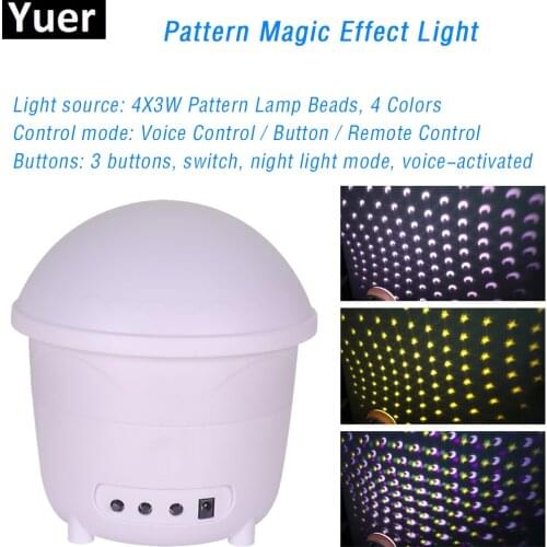 4 Color Patterns Lamp DJ Disco Lights RGB Party Lighting LED Christmas Rotating Stage Projector Light For Bar Stage Decoration