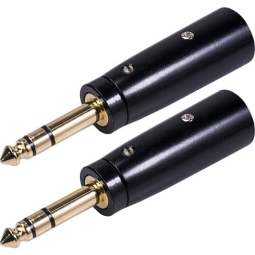 LZ1166G 6.35 Stereo Male to XLR Male Audio Adapter Suitable for Guitar, Mixer, Microphone Connection
