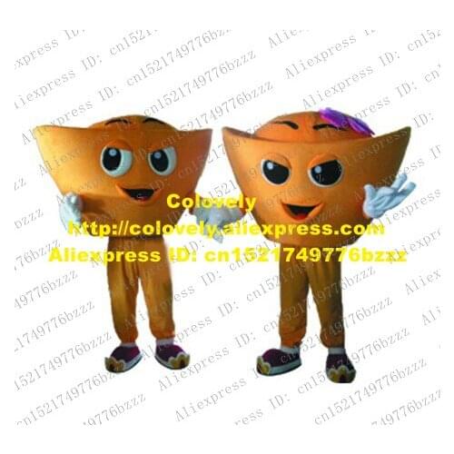 Fancy Golden Gold Ingot Mascot Costume Mascotte Shoe-shaped Gold Silver Ingot Vcoin With Big Eyes Happy Face No.3964 Free Ship