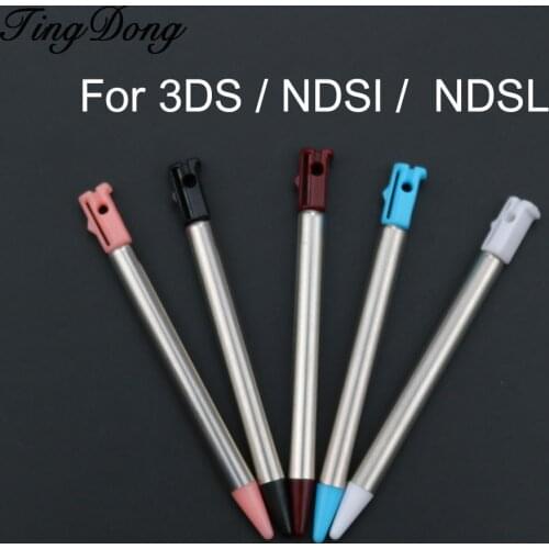TingDong 1pcs Retractable Metal 7-12cm Length Touch Screen Stylus Pen Set For Nintendo NDSI NDSL For 3DS Gaming Accessory
