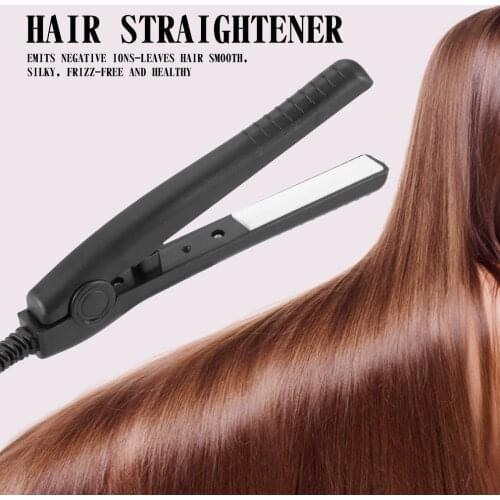 Mini Electric Splint Flat Iron Ceramic Hair Curler & Straightener Hair Perming Hair Styling Appliance Hair Crimper US 220V