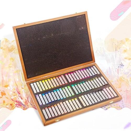 Mungyo Art 72 color soft color powder enamel rods Professional dyeing baking powder brush wooden package