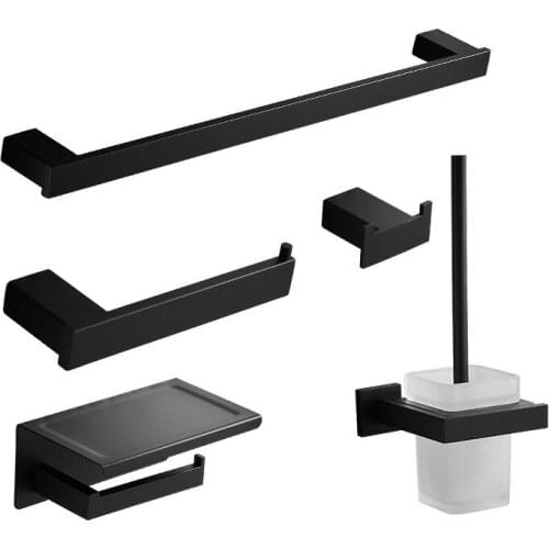 Bathroom Kit Stainless Steel Pendant Towel Holder Toilet Brush Towel Holder Paper Towel Holder Hardware Kit Toilet Storage