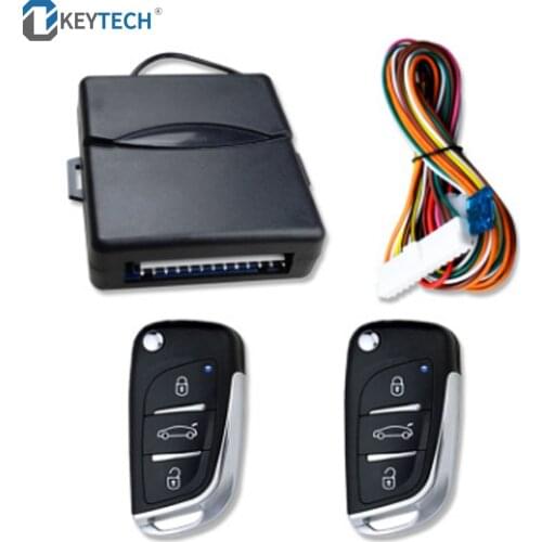 OkeyTech Universal Car Central Door Lock Auto Keyless Entry System Button Start Stop Kit Door Lock With Remote Control 12V