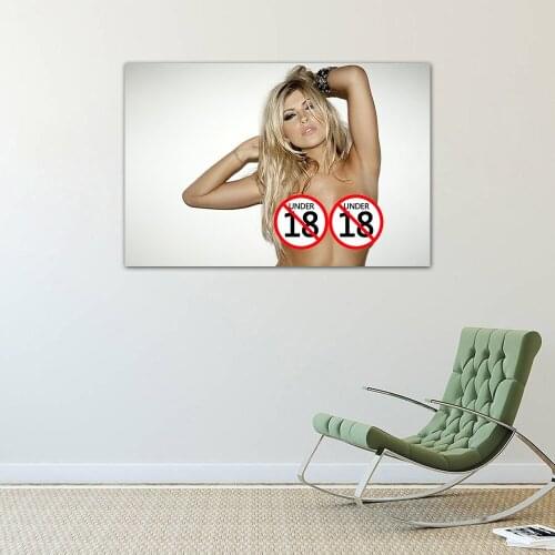 Sexy Blonde Girl Adult Model Photo Decorative Posters and Prints Wall Art Canvas Painting Wall Picture For Living Room