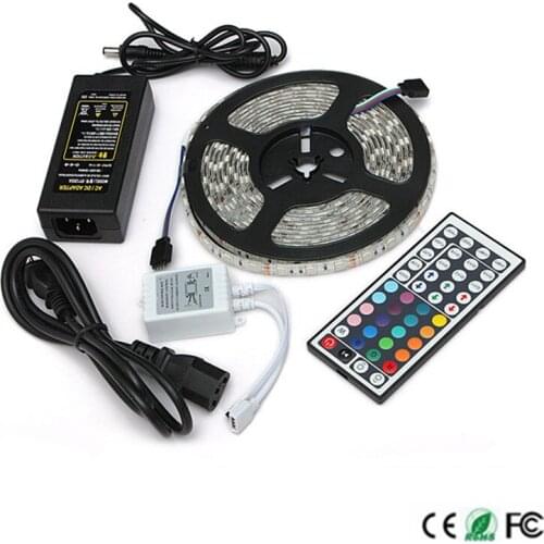 LED Strip 300leds/5M 5050 SMD Cool/Warm White Red Green Blue Yellow RGB Light High quality 12V 5A Power Adapter