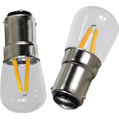 Led filament light B15 12V super T22 COB Ac Dc 12 v volt 1.5W B15D spotlight bulb sewing machine lamp 110v 220v home lighting
