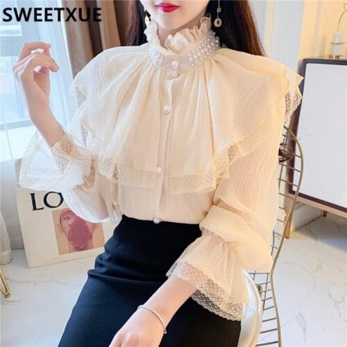 SWEETXUE Womens Chiffon Blouses