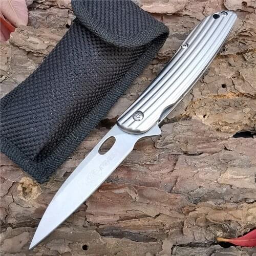 Outdoor Tactical Camping Hunting Survival Pocket Quick Folding Knife 8Cr13Mov Blade CNC Steel Small EDC Fruit Cutting Knives