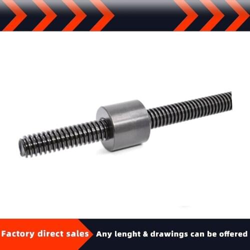 Trapezoidal screw + cylindrical nut Trapezoidal screw Screw Tr 10 12 16 20 25 28 30 32 36 T type screw