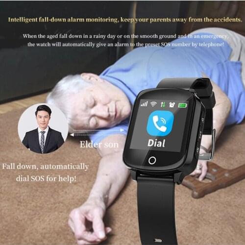 Hot 2G elderly smart watch GPS+WIFI heart rate blood pressure sleep monitoring fall alarm one key call for help elderly watch