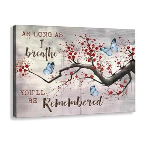 Vintage Art Chinese Posters Floral Plum Blossom Red Flowers Painting Canvas Wall Art Decor Pictures For Living Room Bedroom Home