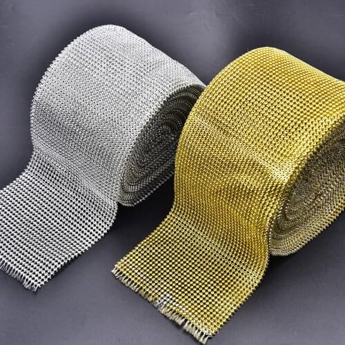 High Quality 5yards/10yards Rhinestone Mesh 24 Rows Crystal Trimming Sewing Wedding Dress Decoration With Fabric DIY