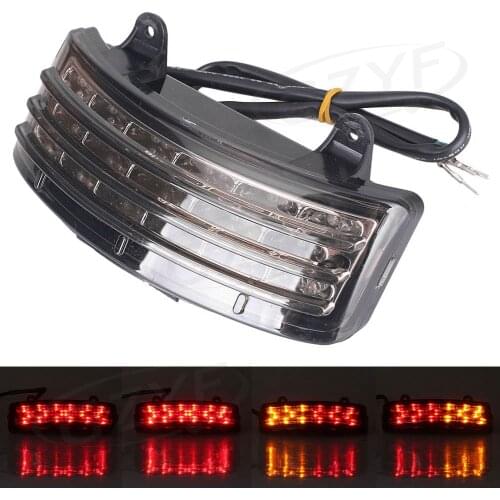 Smoke Motorcycle Rear Tail Light Integrated LED Brake Turn Signal Lamp Taillight For Harley FLHX FLTRX Street Glide Touring