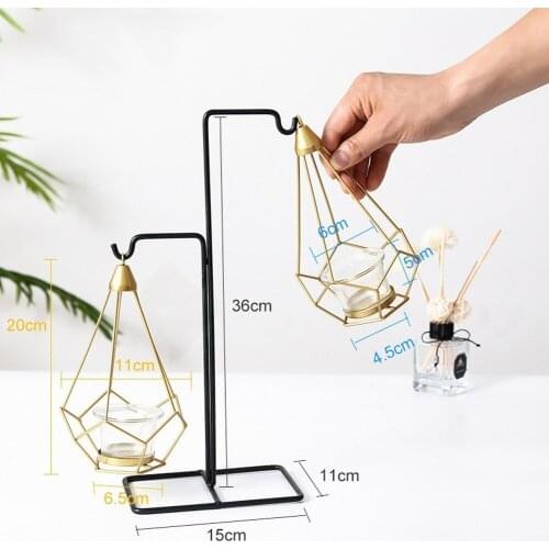 Golden Metal Candle Holders 6 Styles Modern Simple Candles for Bedroom Holiday Living Room Restaurant Washingroom Candle Stand