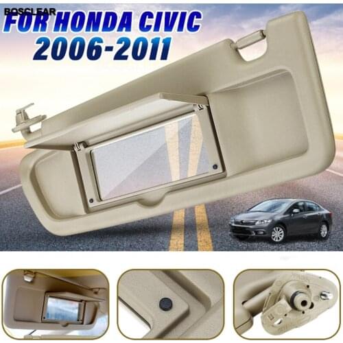 1Pcs Car Inner Sun Visor Shield Shade Board with Mirrorr Left Driver Side 83280-SNA-A01ZA For Honda Civic 2006/07/08/09/10 2011