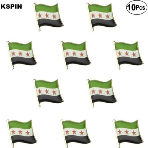 Syria three star Lapel Pin Flag badge Brooch Pins Badges 10Pcs a Lot