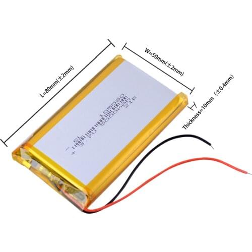 105080 3.7V 5000mAh Rechargeable Li-Polymer Li-ion Battery For Power bank video PSP phone PAD protable tablet PC 984979