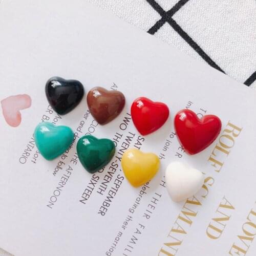 20pieces / lot Love color resin non-porous earrings accessories material