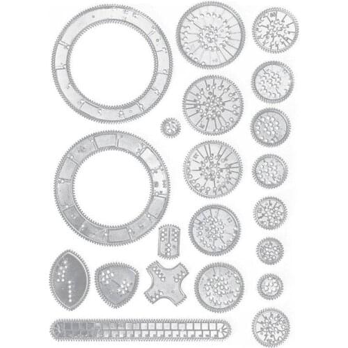 22pcs Variety Flower Ruler Set Spirograph Drawing Toys Set Interlocking Gears Wheels Painting Drawing Accessories