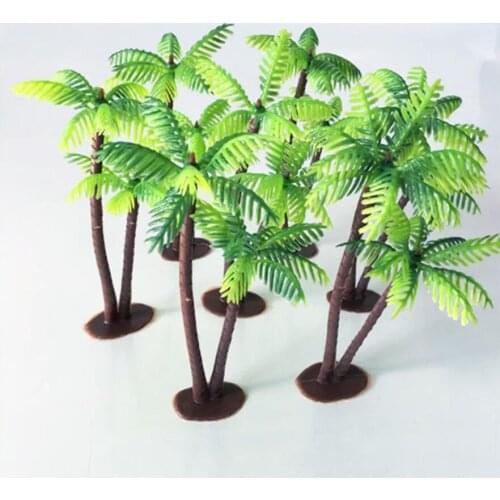 50pcs Artificial Mini Coconut tree Branch Plant Wall For Flower Arrangement Props Fish tank Home Bar Hotel Decoration