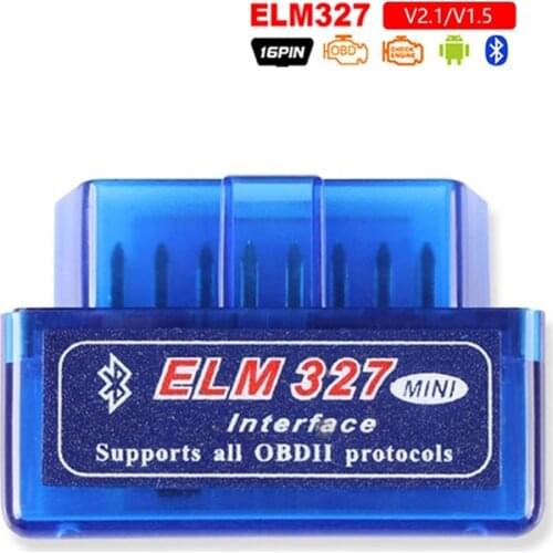 OBD V2.1V1.5 Mini ELM327 OBD2 Bluetooth Auto Scanner OBDII 2 Car ELM 327 Tester Diagnostic Tools Professional for iOS Android Pc