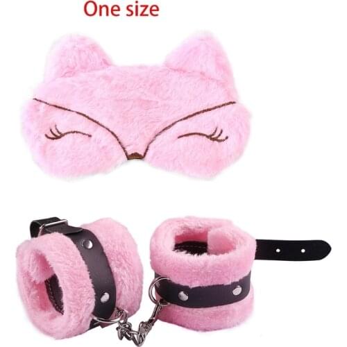 BDSM Restraint Fetish Handcuff Eye Mask Blindfold Sex Toys for Women Couples Adult Cosplay Games