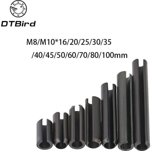 Free Shipping M8X16mm-100mm M10X16mm-100mm GB879 Steel Split Spring Dowel Tension Roll Pin Resilient Cylindrical Cotter Pin DT2