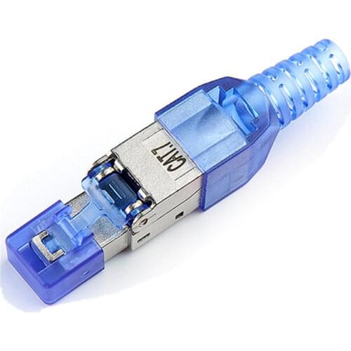 RJ 45 Cat 7 Connector Ethernet Plug Rj45 Crystal Head CAT7 Shielded 10G Networking Crimp 8P8C Modular Plugs Zinc Alloy Metal