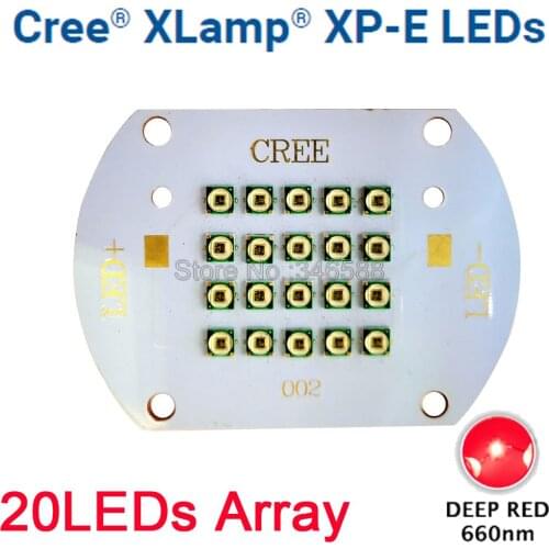 CREE XLamp XPE XP-E 60W Deep Red 660nm Plant Grow LED Light Diode Emitter Light 20LED Multi-Chip Array for Indoor Garden Plant