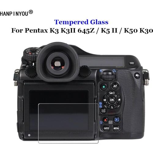 For Pentax K3 K3II 645Z / K5II K5 II / K50 K30 Tempered Glass 9H 2.5D Camera LCD Screen Protector Protective Film Guard