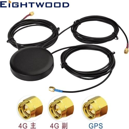 Eightwood Low Profile 4G LTE Screw Mount Omni-directional SMA Male Antenna for GPS Navigation 4G LTE Router Cell Phone Booster
