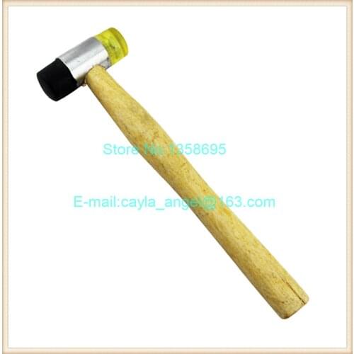 Free Shipping Wooden handle Rubber hammer / Fiberglass Hammer,Engraving Tools,Power Reduced Multi-purpose For Jewelry DIY Tools
