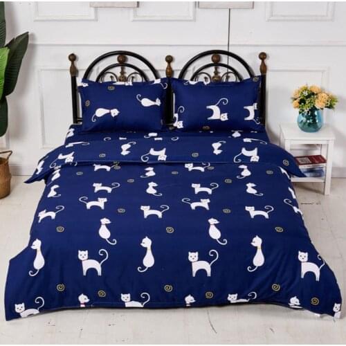 Cartoon Printing Bedding Set Single Double Queen Size Duvet Cover Bed Sheet Quilt Cover Bedspread ( Without Quilt Pillowcase) F0