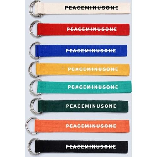KPOP G-Dragon 109 CM Belt Printing PEACEMINUSONE Double Buckle Canvas Belt Fans Collection k145