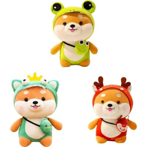 Creative Cute Cartoon Akita Dog Doll Plush Toy Cute Soft Sofa Backrest Toys Birthday Gifts Kawaii Decorative Ornaments
