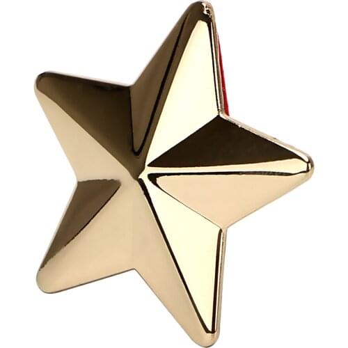 LEEPEE Universal 3D Star Car Stickers and Decals Golden/Silver Metal Badge Auto Sticker Exterior Accessories Car-styling