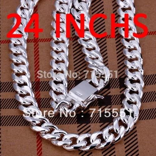 Hotsale New Items / Men Jewelry / - High Quality / silver plated 10MM cable wire Chain Necklace