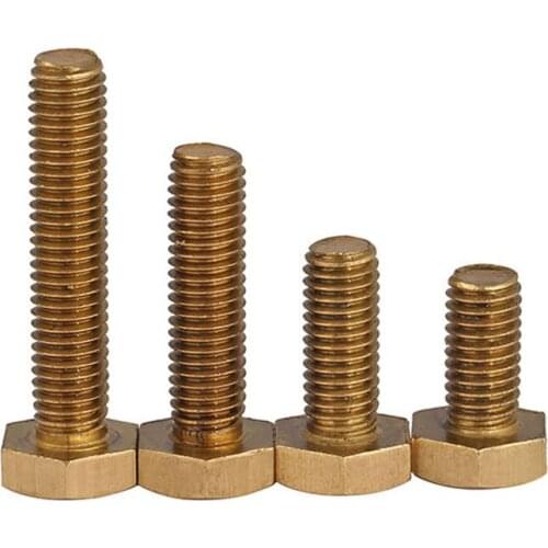 Copper hexagon bolt screw Brass hexagon head screw M10 M12