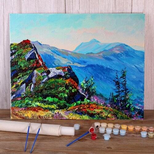 Landscape Summer Paint By Numbers Kit Acrylic Paints 50*70 Boards By Numbers Decoration For Adults Art