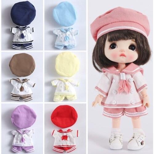Ob11 clothes bjd clothes obitsu 11 Doll navy Suit for GSC,Molly,1/12 BJD Doll Clothes Outfit Accessories Toy