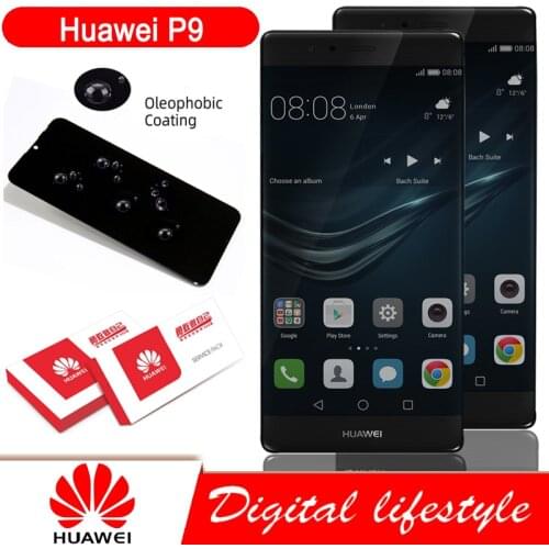 10PCS/LOT Original 5.2'' Display with Frame Replacement for Huawei P9 LCD Touch Screen Digitizer P9 EVA-L09 L19 L29