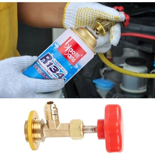 R134a Refrigerant Brass Tap Can Dispensing Valve Bottle Opener 1/2" ACME Thread R134A Refrigerant Bottle Can Tap 1/2ACME