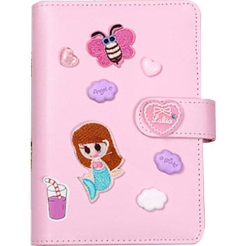 2021 Diary Colorful A6 Pu Macaroon Loose-leaf Cover Binder Dairy Notebooks Hard Cover Refill Journal Travelers Leather Cover
