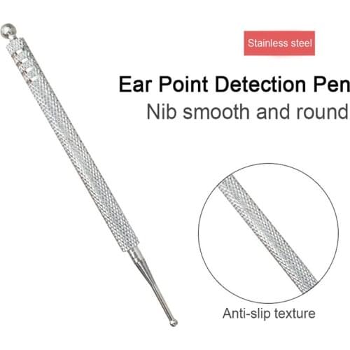 10cm Acupuncture Point Probe Stainless Steel Auricular Point Pen Beauty Ear Reflex Zone Massage Needle Detection Health Care