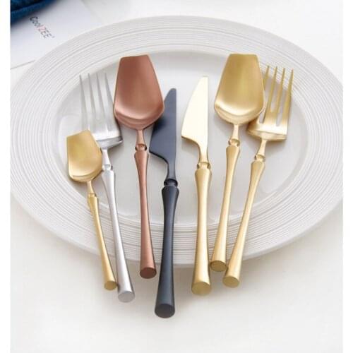 Stainless Steel Cutlery Set Gold Dinnerware Set Western Food Cutlery Tableware Dinnerware Christmas Gift forks knives spoons