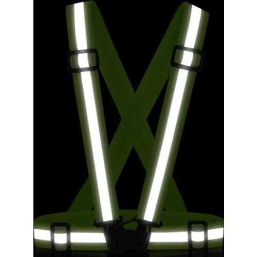 Light Reflective Elastic High Visibility Safety Vest Belt Unisex Neon Vest Reflective Belt Safety Vest Fit For Running Cycling