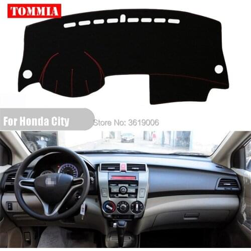TOMMIA Interior Dashboard Cover Light Avoid Pad Photophobism Mat Sticker For Honda City 2010-2012