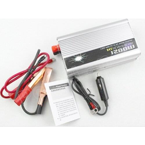 Voltage transformer 1200W USB Charger Adapter modified sine wave Converter DC 24V to AC 110V Auto Car power Inverter
